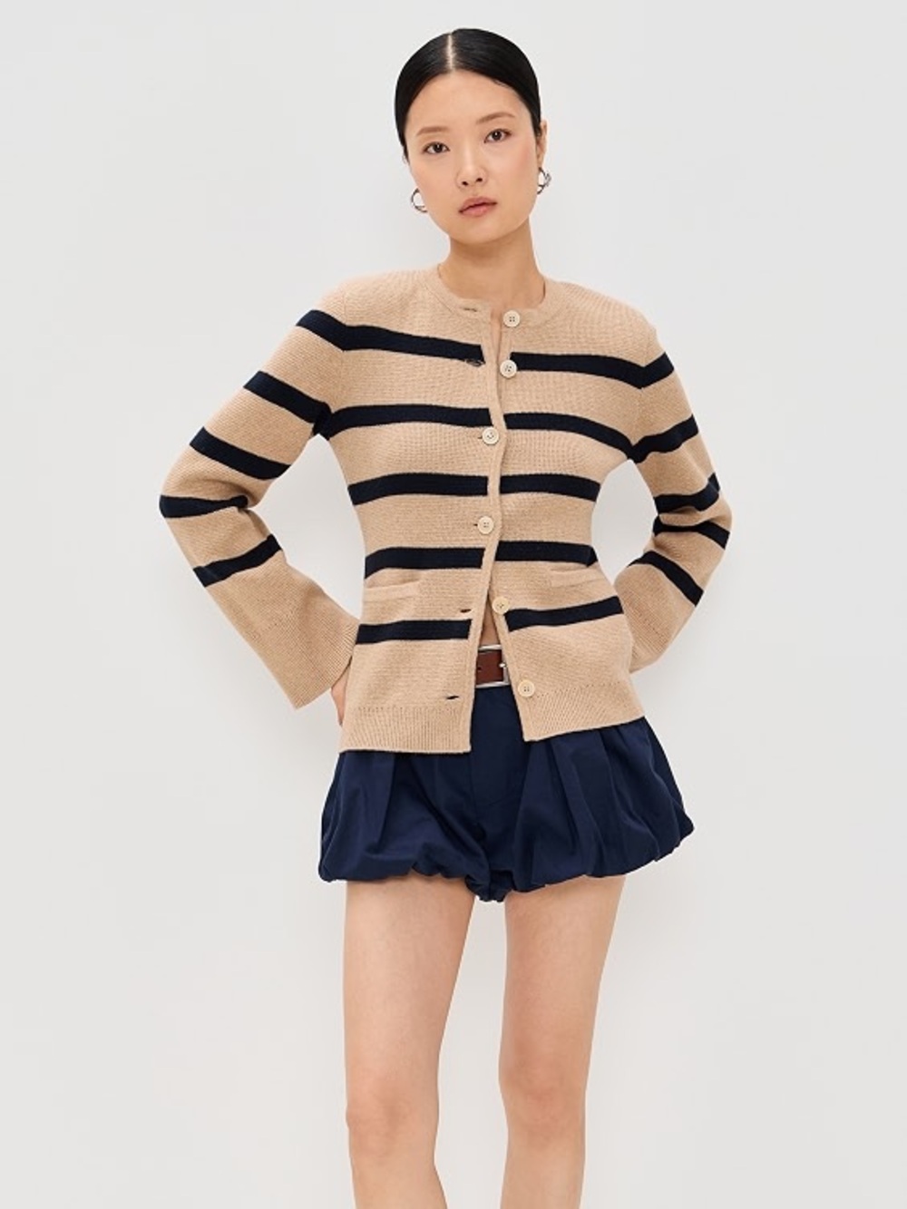 Alex Mill Provence Sweater Jacket M NWT Cotton Cashmere Stripe Cardigan